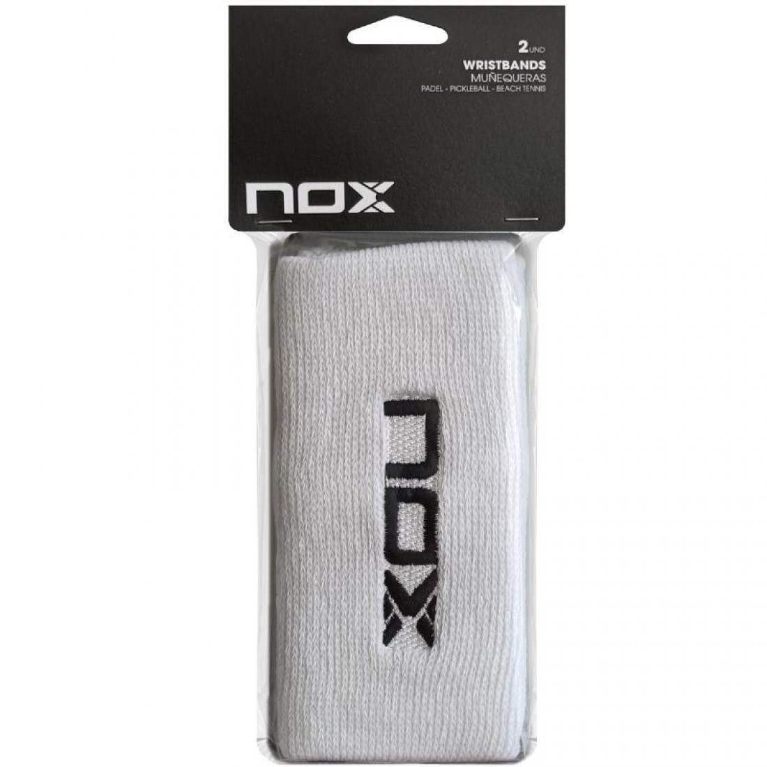 Nox White Long Wristbands 2 Units