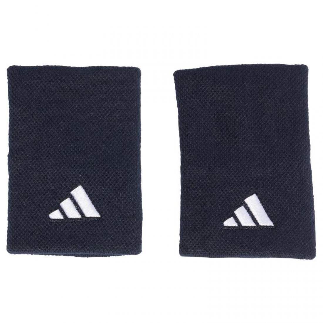 Adidas Dark Blue White Long Wristbands 2 Units - Image 1