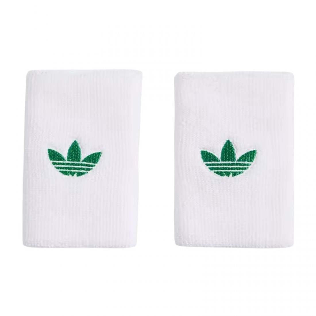 Adidas Originals # White Green Long Wristbands 2 Units - Image 1