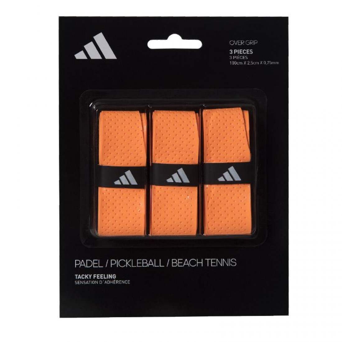 Adidas Tacky Feeling Overgrip 3-Pack (Orange) - Image 1