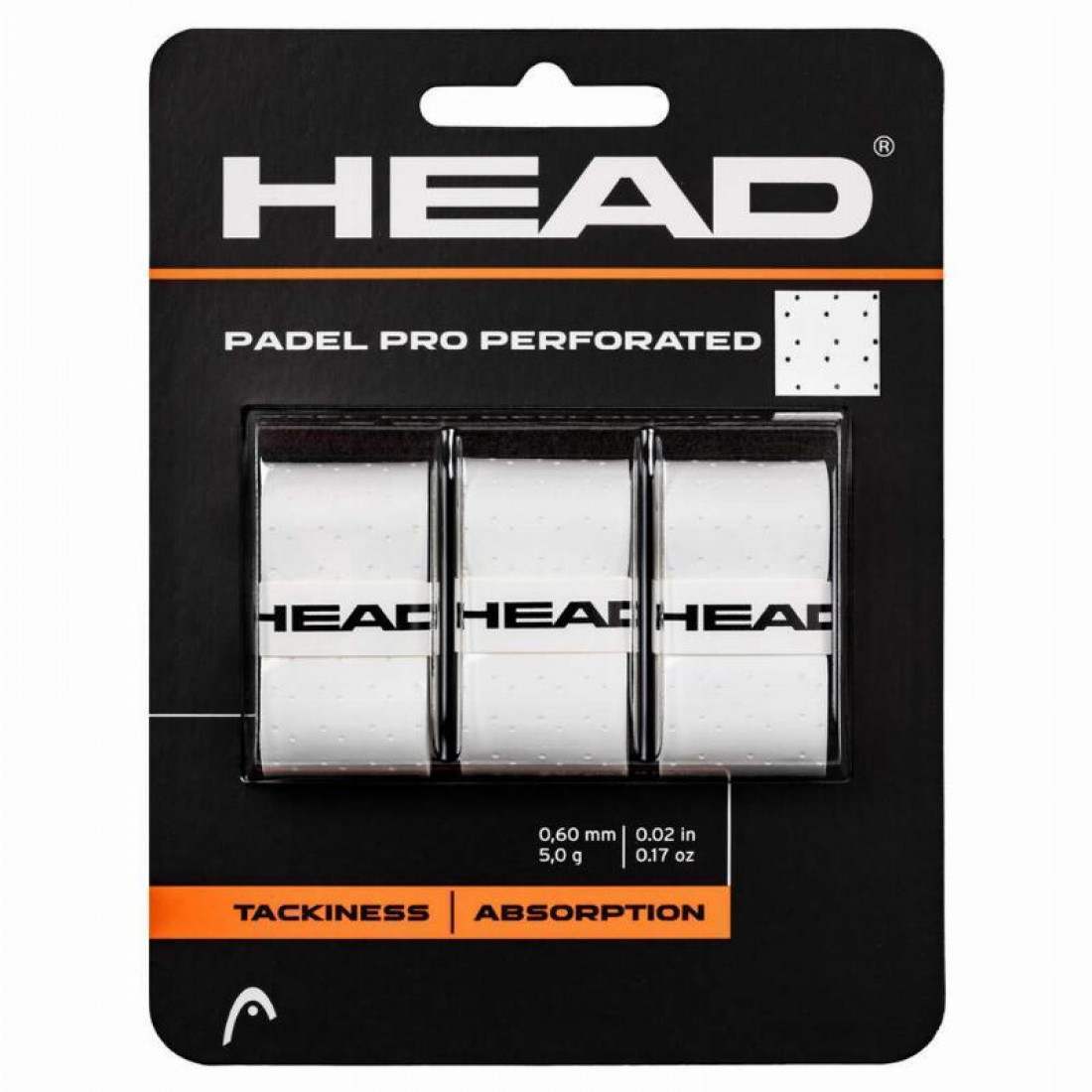 Head Padel Pro Perforated Overgrip (White)